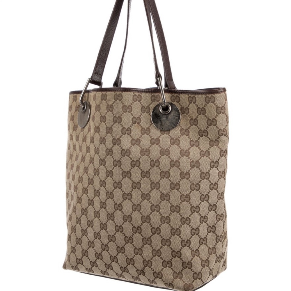 Large Gucci Canvas Eclipse Tote - image 1
